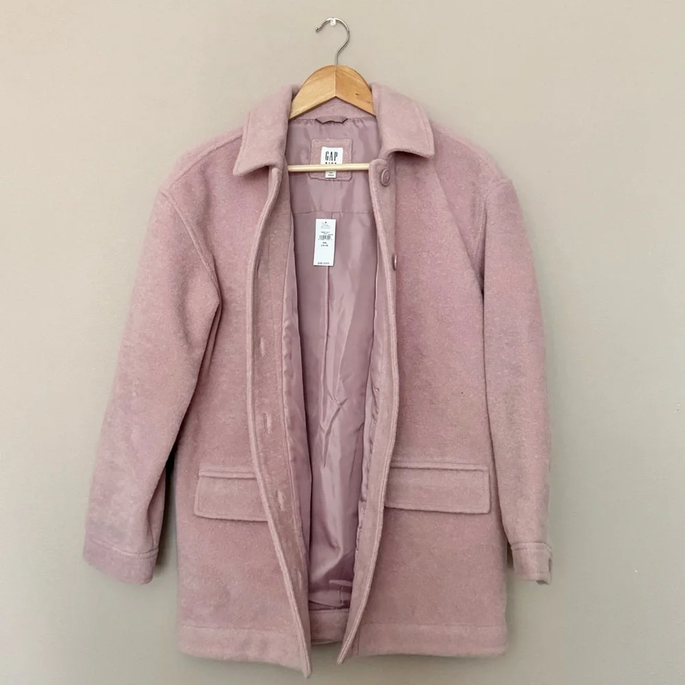NEW GAP kids Soft Blush Pea Coat